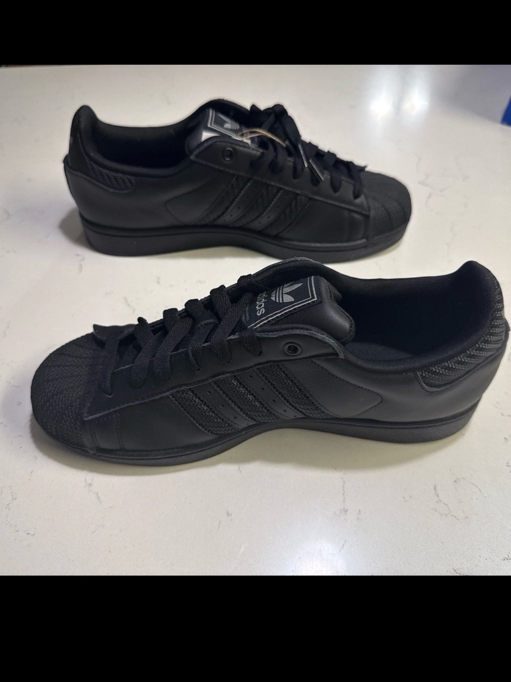 ⁠Adidas Originals Superstar II Triple Black Mens 12 Womens 13